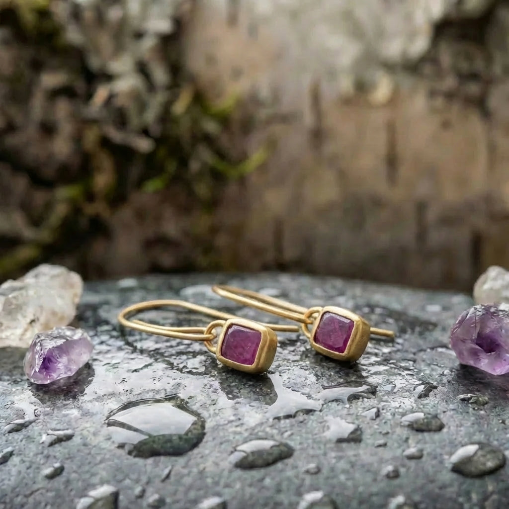 Elegant Purple Gem Drop