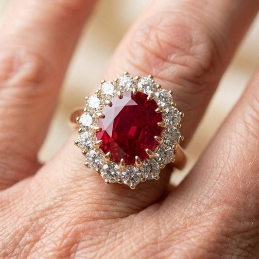 Elegant Ruby Diamond Ring