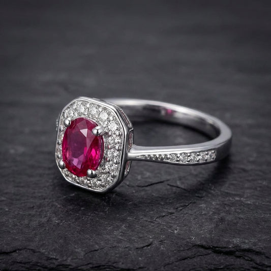 Elegant Ruby Diamond Ring 99348621