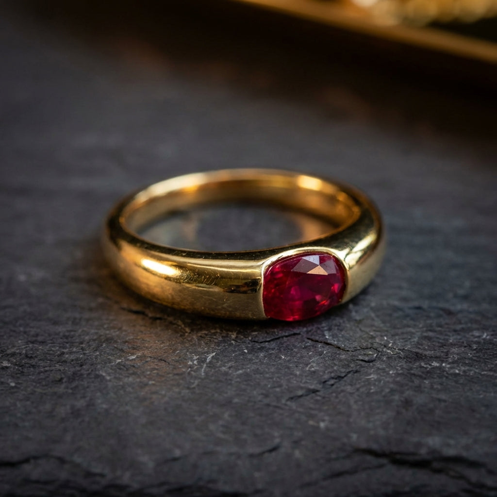 Elegant Ruby Gold Ring 77776566