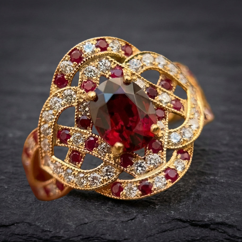 Elegant Ruby Statement Ring 94056081