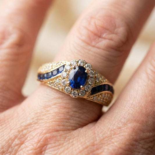 Elegant Sapphire Gold Ring