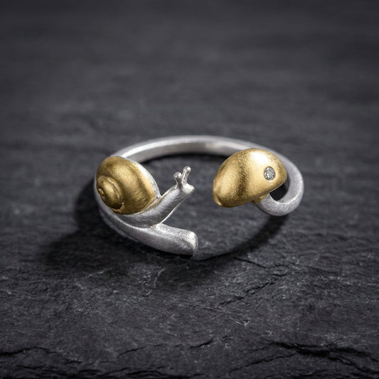 Elegant Snail Silver Ring 33394657