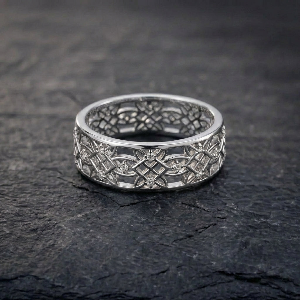 Elegant Starwoven Silver Ring