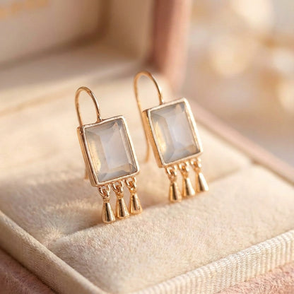 Elegant Stone Dangle Earrings