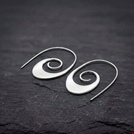 Elegant Swirlstream Silver Drops