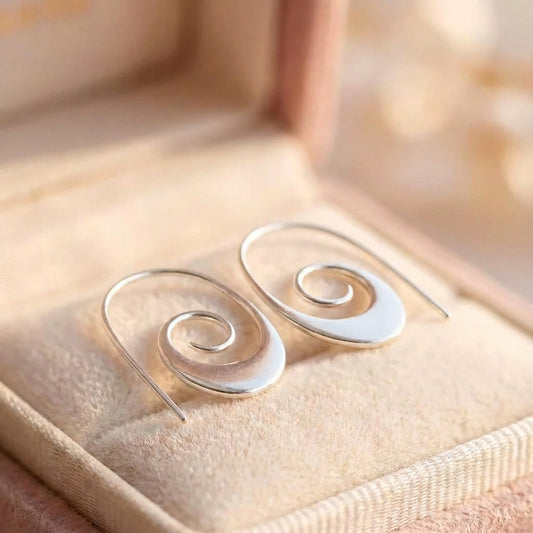 Elegant Swirlstream Silver Drops