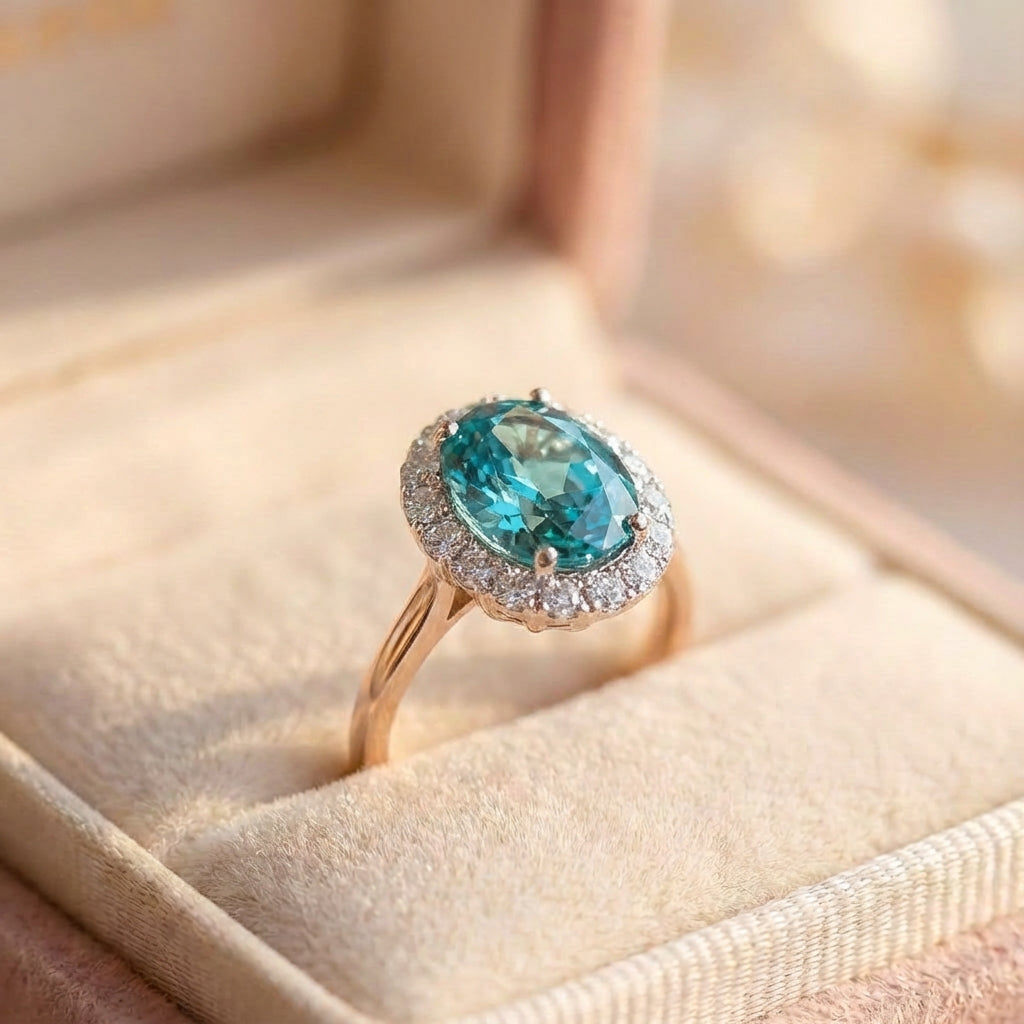 Elegant Topaz Crystal Ring