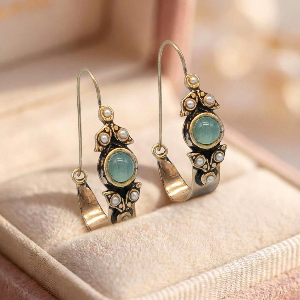 Elegant Turquoise Petal Drop