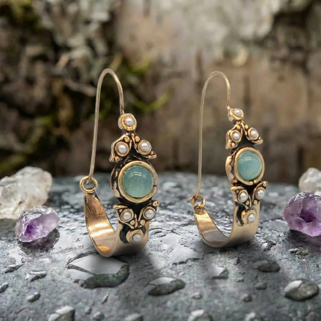 Elegant Turquoise Petal Drop
