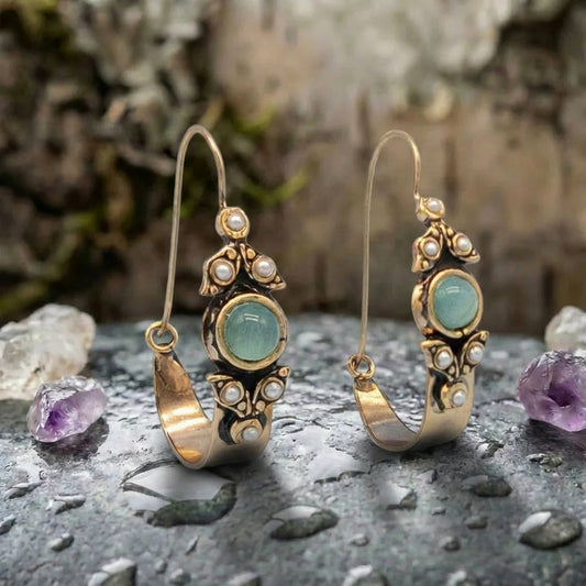 Elegant Turquoise Petal Drop