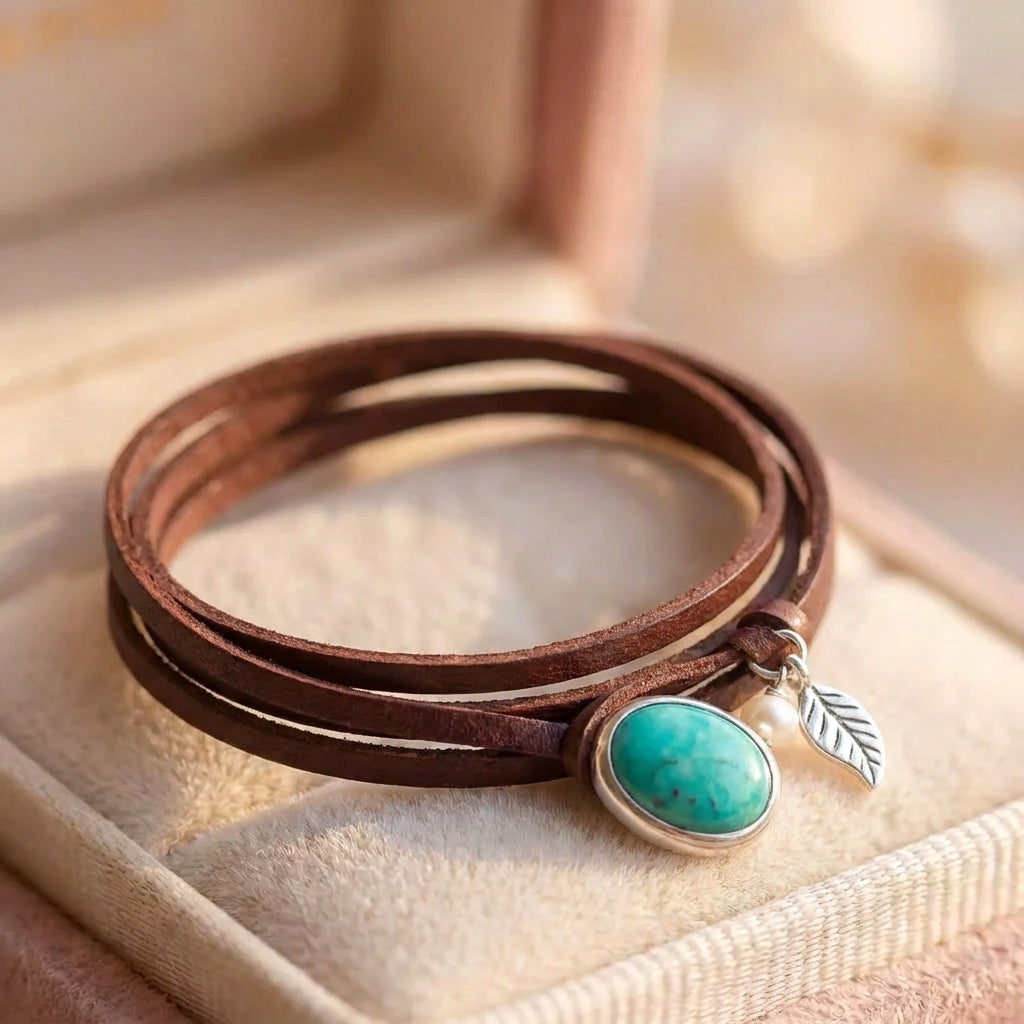 Elegant Turquoise Silver Charm Choker