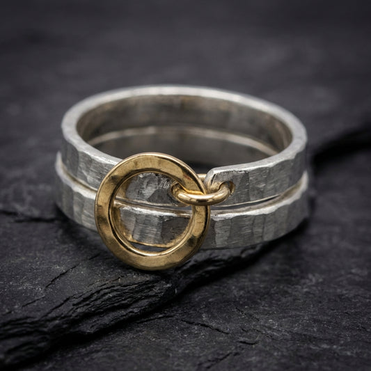 Elegant Two Tone Heart Ring 14234368