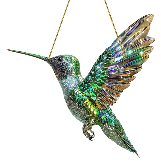 Emerald Hummingbird Ornament