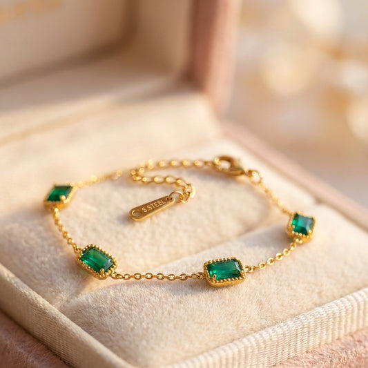 Emerald Trinity Bracelet