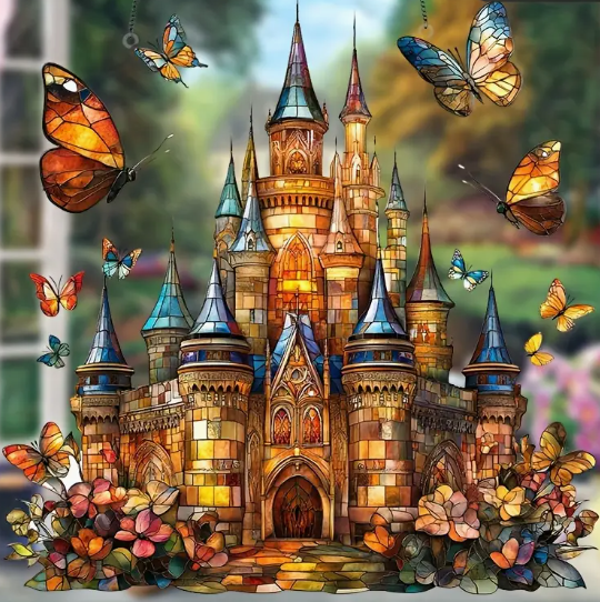 Enchanted Castle Butterfly Garden Suncatcher