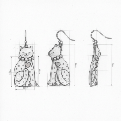 Enchanting Cat Earrings