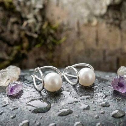 Exquisite Pearl Silver Earrings