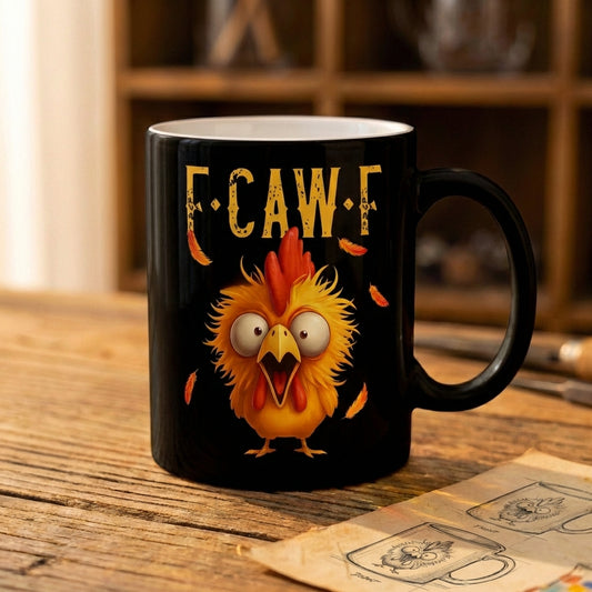 F Caw F Angry Rooster Mug