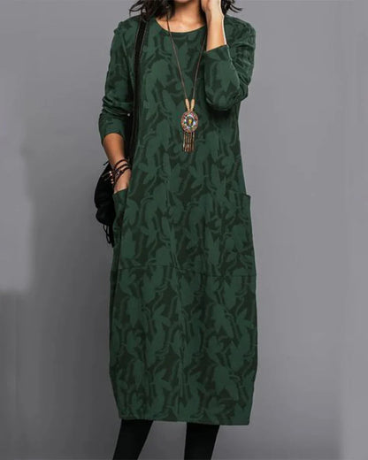 Camo Print Midi Dress