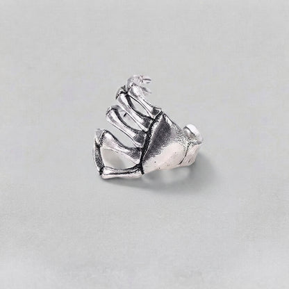 Skeleton Hand Clasp Ring