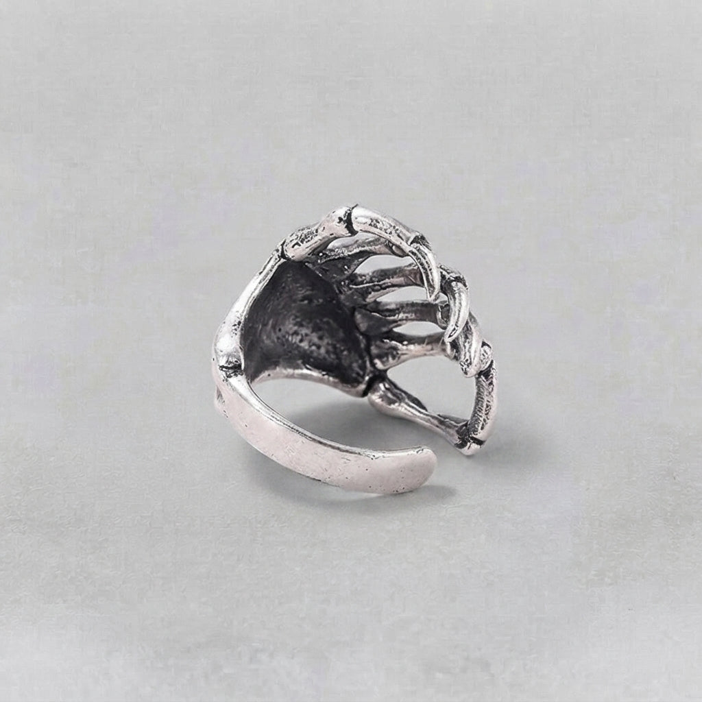 Skeleton Hand Clasp Ring