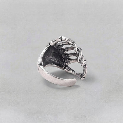 Skeleton Hand Clasp Ring