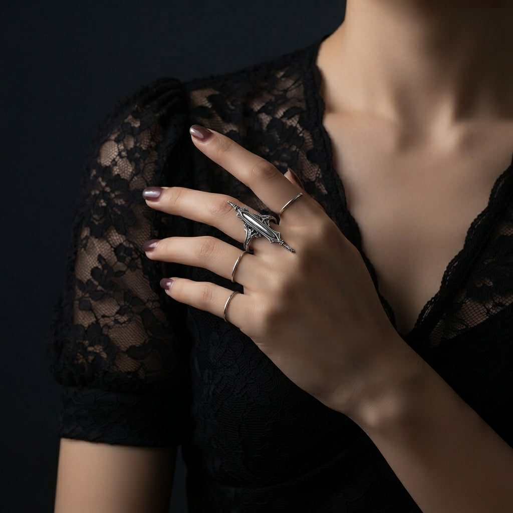 Gothic Dagger Statement Ring