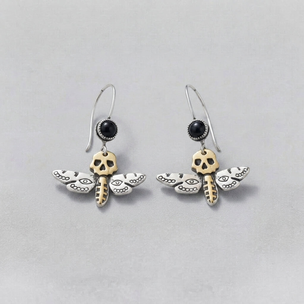 Death's Head Moth Drop Earrings