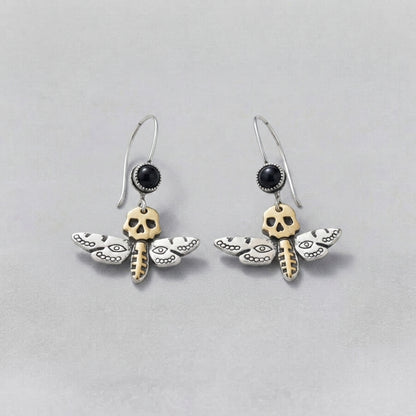 Death's Head Moth Drop Earrings