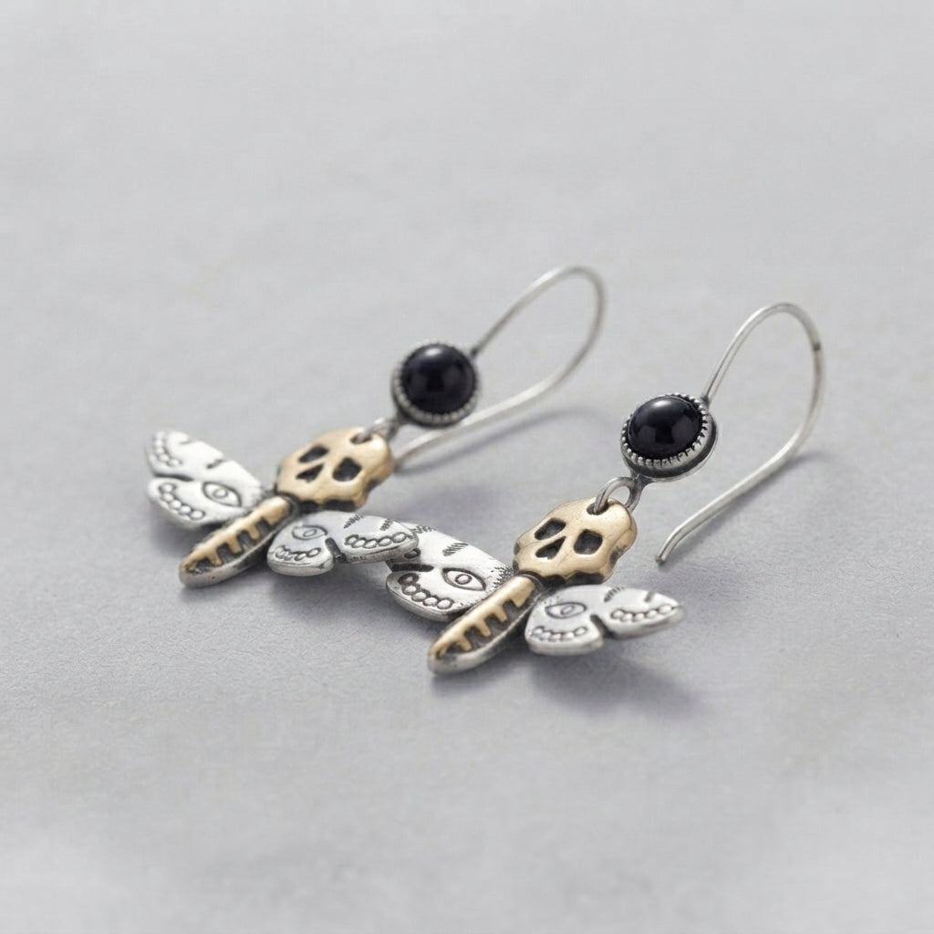 Death's Head Moth Drop Earrings