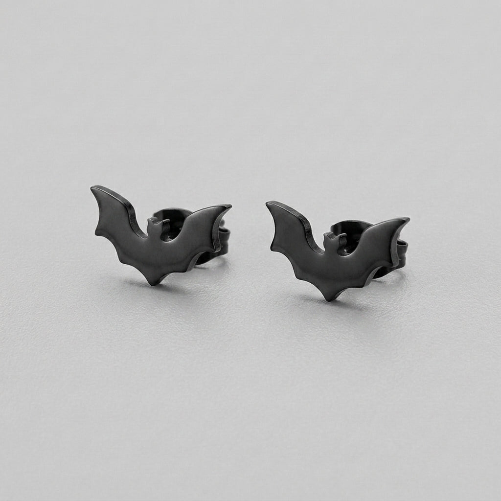 Midnight Bat Wing Studs