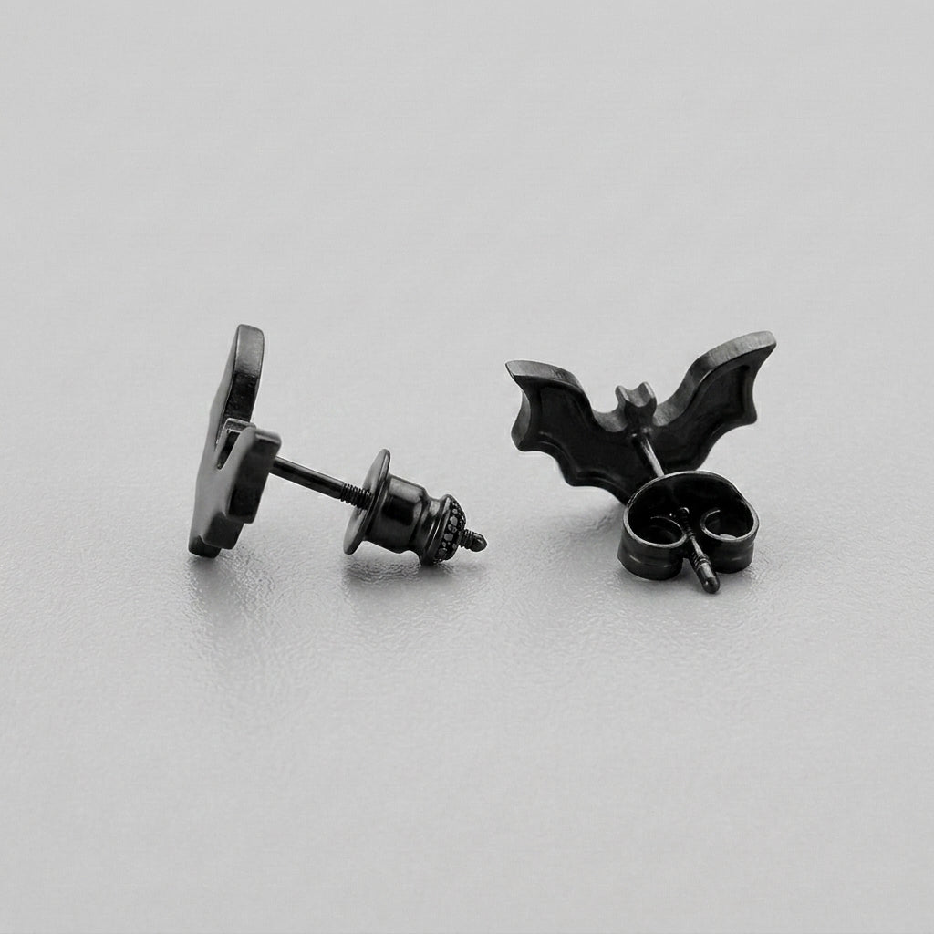 Midnight Bat Wing Studs