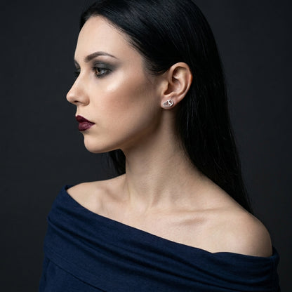 Spiderweb Coffin Stud Earrings