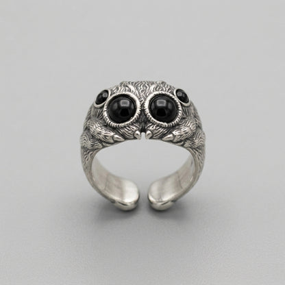 Onyx-Eyed Spider Ring