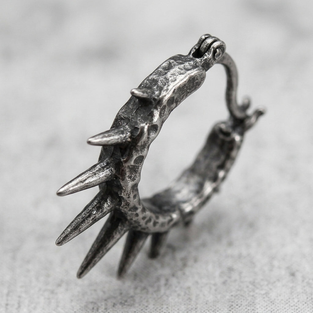 Sunburst Spike Hoop Earrings
