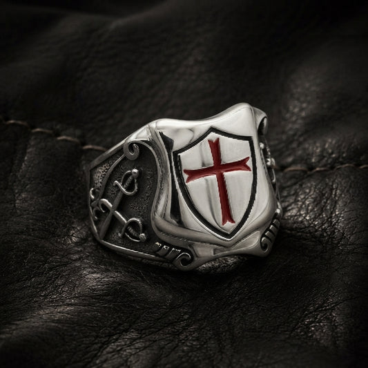 Knights Templar Crusader Shield Ring