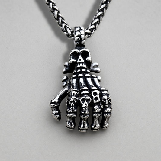 Skeleton Hand Pendant Necklace