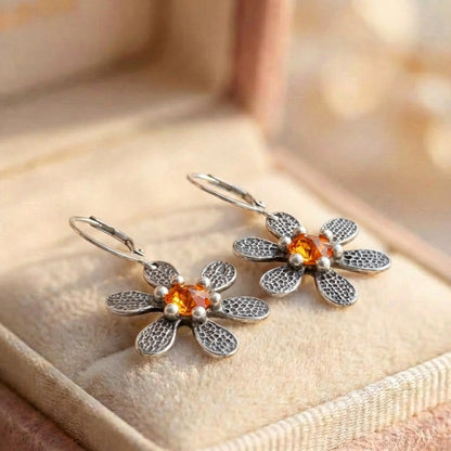 Vintage Flower Dangle Earrings