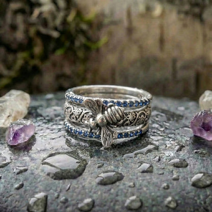 Vintage Bee Crystal Ring