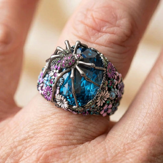 Statement Spider Crystal Ring