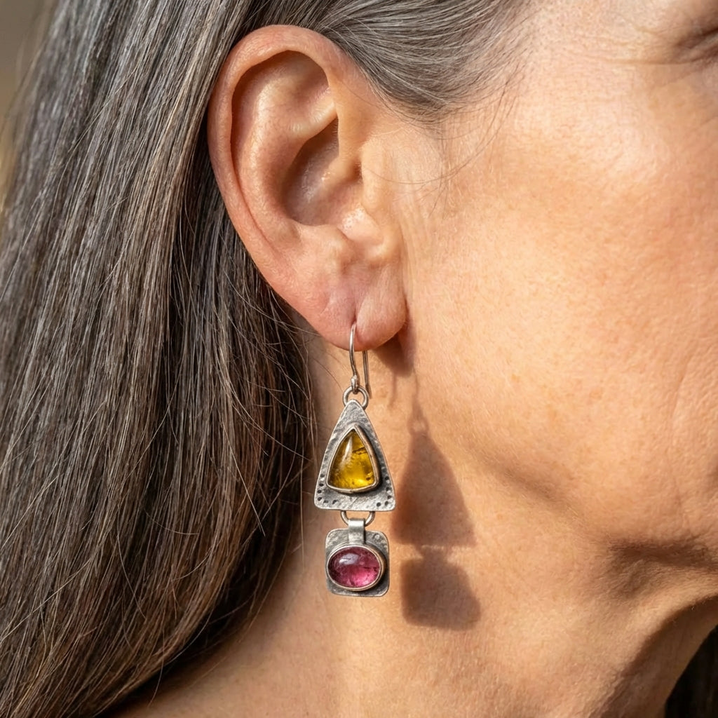 Vintage Geometric Dangle Earrings