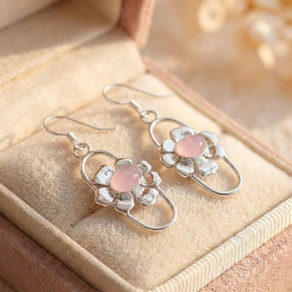 Vintage Flower Pink Earrings