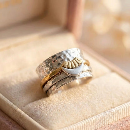 Elegant Moon Statement Ring
