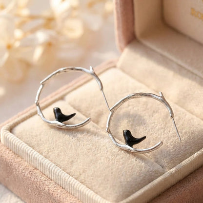 Vintage Branch Bird Earrings