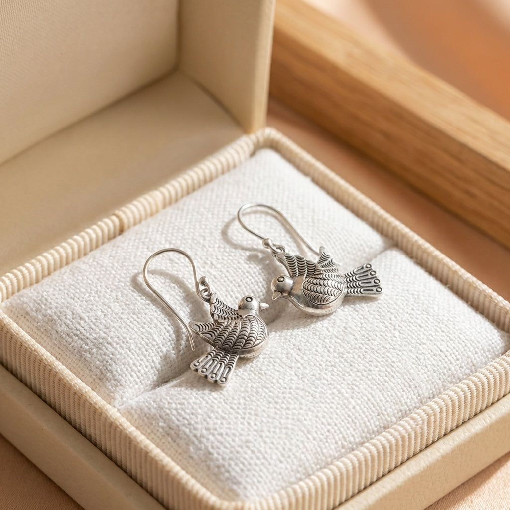 Vintage Bird Dangle Earrings