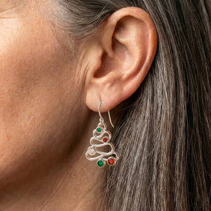 Elegant Christmas Tree Earrings