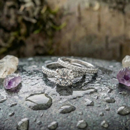 Elegant Crystal Wedding Ring