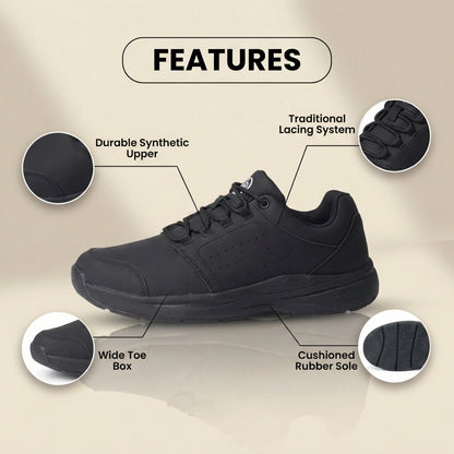 Orthopedic Synthetic Athletic Sneakers - Wide Toe Box & Rubber Sole
