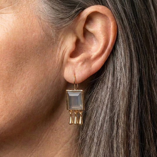 Elegant Stone Dangle Earrings
